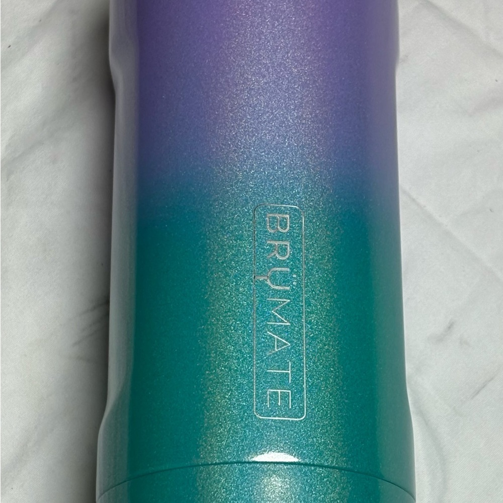 BrüMate Purple & Green Metal Beverage Koozie Insulated Container